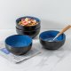 Ceramic Cereal Bowls- 6in Salad Bowls Set of 4 for Kitchen,22oz Mixing Bowls, Ceylon Blue, Dishwasher & Microwave Safe