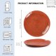 Ceramic Dinner Plates 11 Inch - Large Serving Dishes Set of 4 for Steak, Pasta - Stoneware Dinnerware Sets Scratch Resistant, Brown