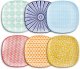 Porcelain Square Dessert Salad Pasta Plates 7.6 inches ceramic plates set of 6 microwave/dishwasher/oven safe, Assorted Colors
